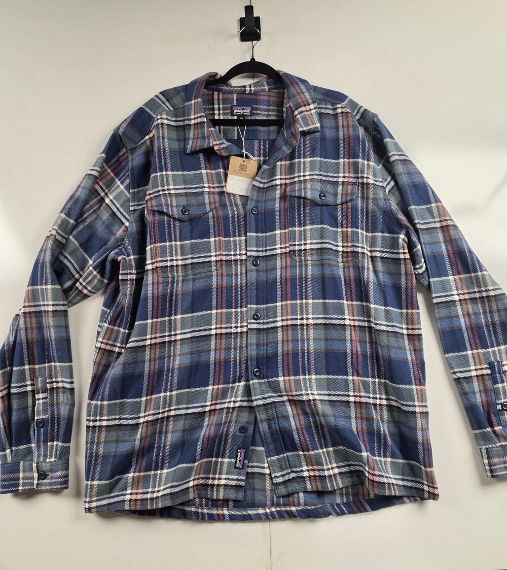 Patagonia Mens XXL Organic Cotton Plaid Flannel Shirt NWT $110 Blue 0097